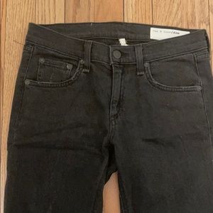 Rag and bone black distressed skinny jeans
